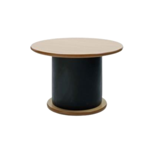 Samson Pedestal Round Coffee Table In Lissa Oak (25Kg Additional Weight)