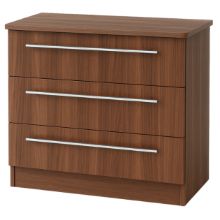 Urban 3 Drawer Wide Chest  In Noche Walnut